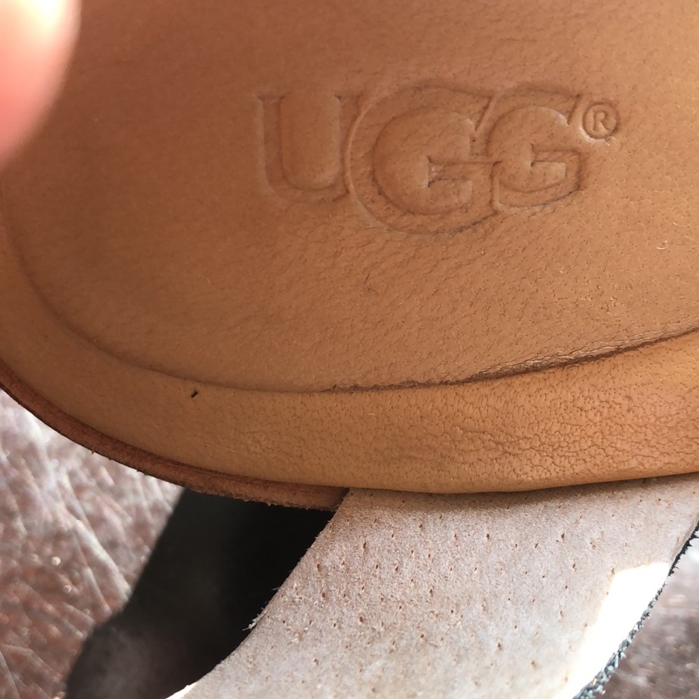 Ugg black strappy heels size W7 - Picture 6 of 6
